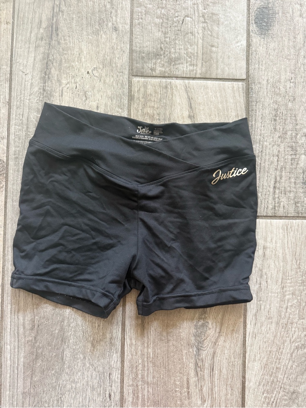 Justice Black Bike/workout  Shorts